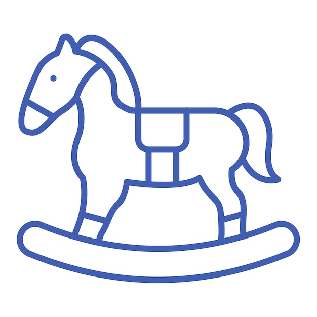 Vector horse toy icon