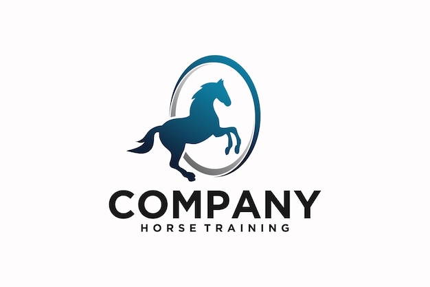 Logo di riferimento per il logo di addestramento del cavallo per la tua azienda