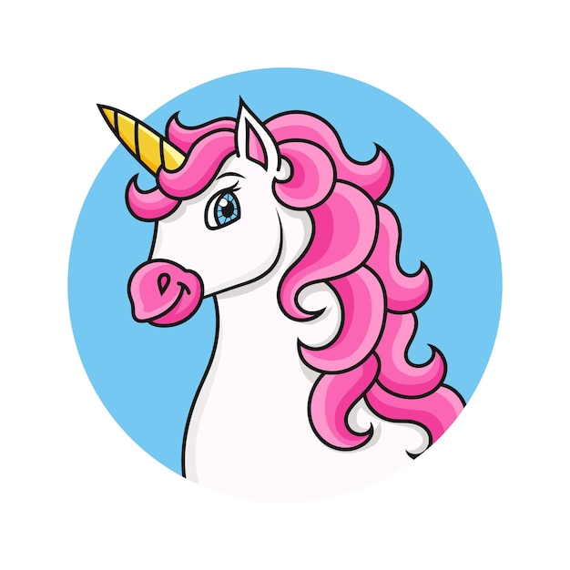 Horse unicorn head Cartoon character