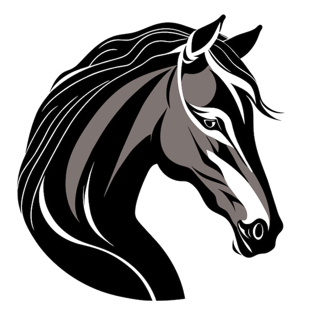Vettore illustrazione vettoriale di cavallo
