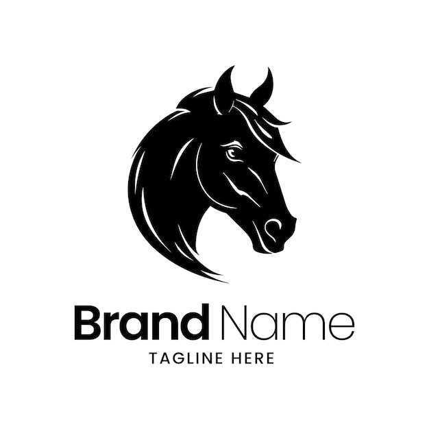 Вектор Лошадь векторный логотип лошадь минимальный логотип лошадь иллюстрация силуэт лошади