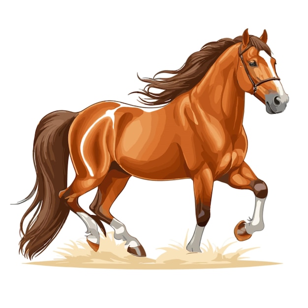 Horse vector on a white background