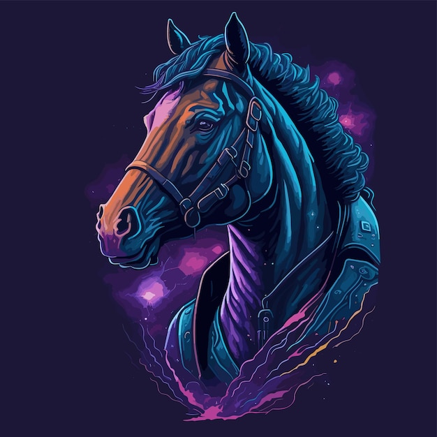 horse vibrant vector