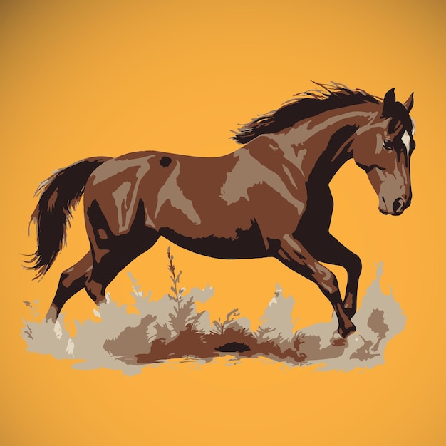 a horse with a mane running in the wind