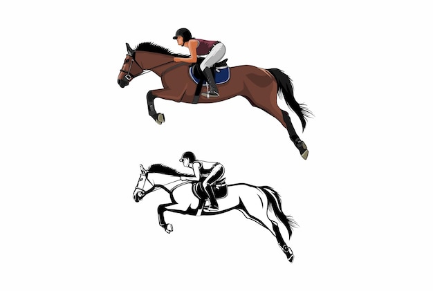 Horseback riding illustration