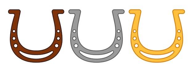 Horseshoe in flat style isolated