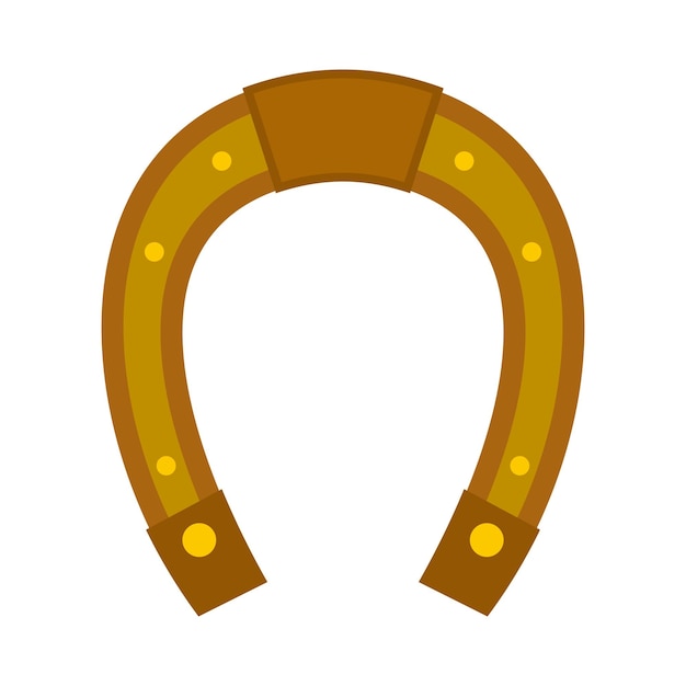 Vector horseshoe icon in flat style isolated on white background