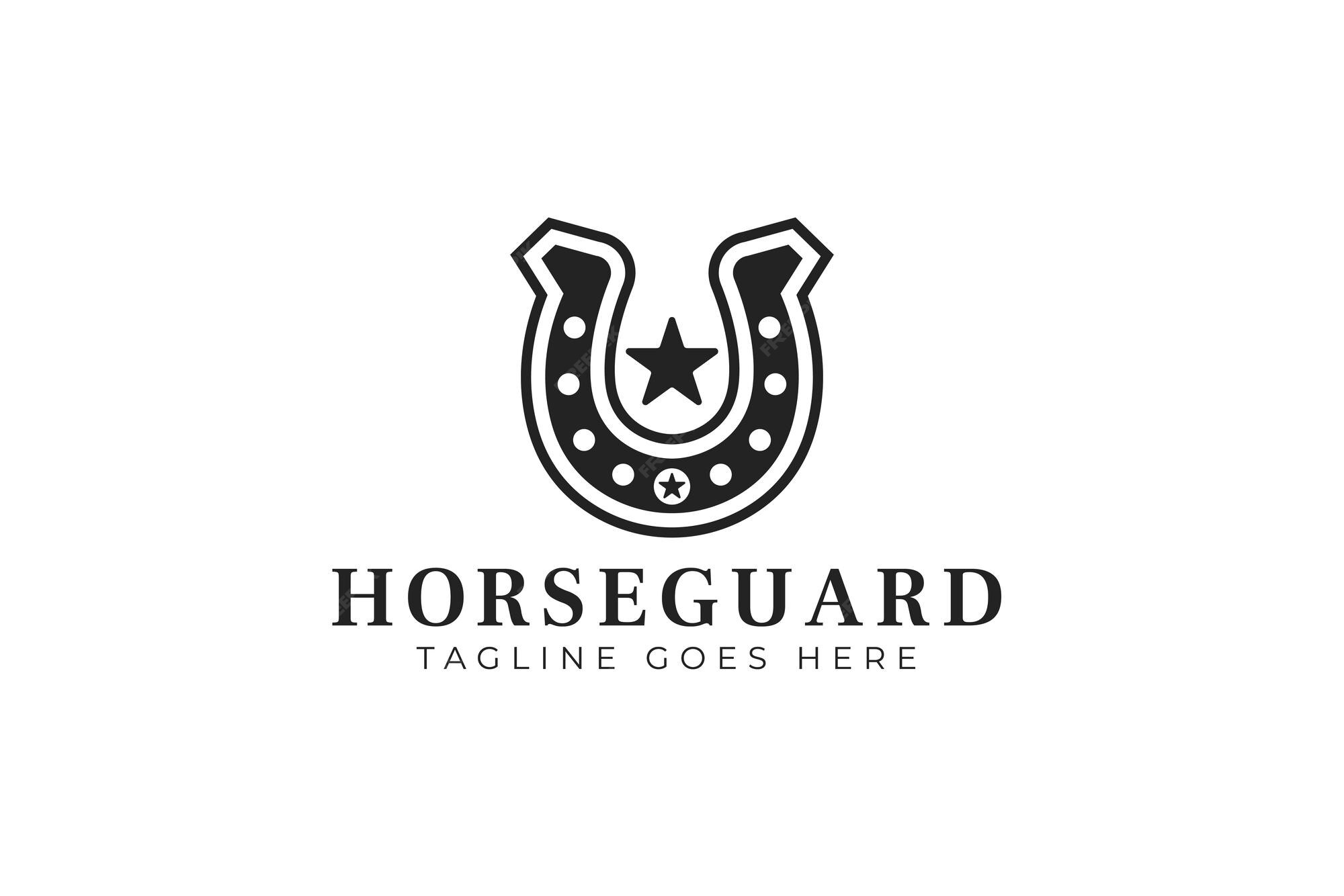 Premium Vector Horseshoe logo concept brand identity horse strong