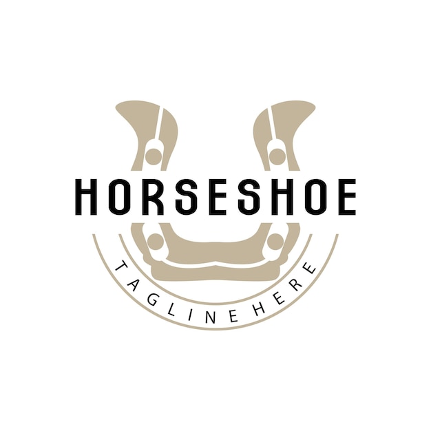 Horseshoe Logo Cowboy Horse Vector Icon Design Symbol Template