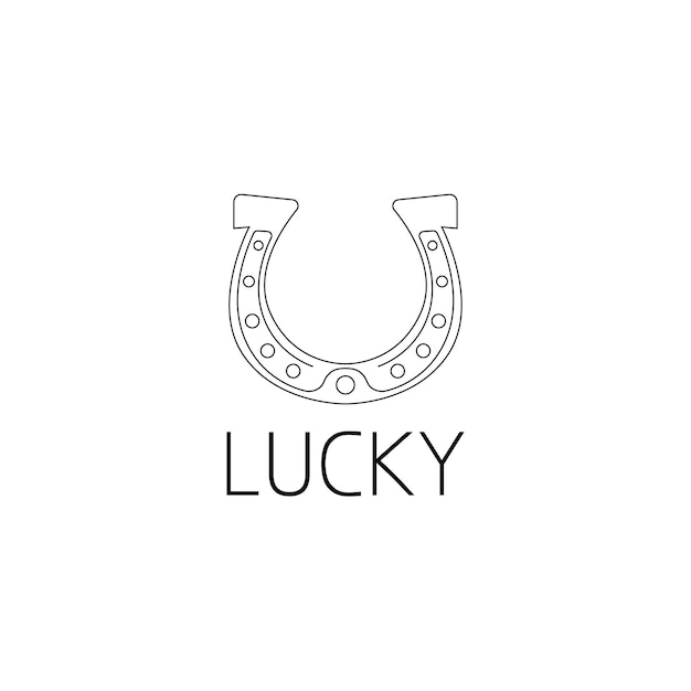 Horseshoe logo graphic design concept. Editable horseshoe element, can be used as logotype, icon, template in web and print