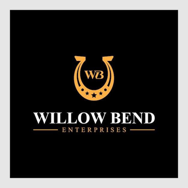 логотип подковы и буква инициалов wb logo