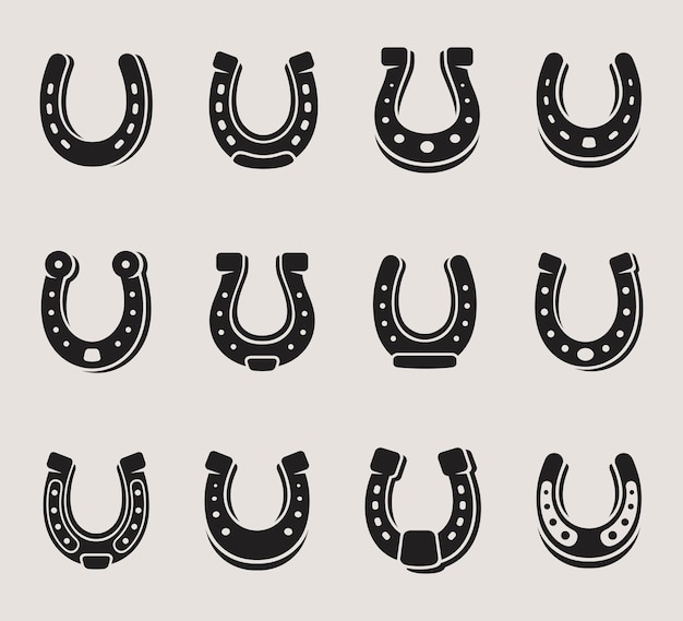 Horseshoe set vector