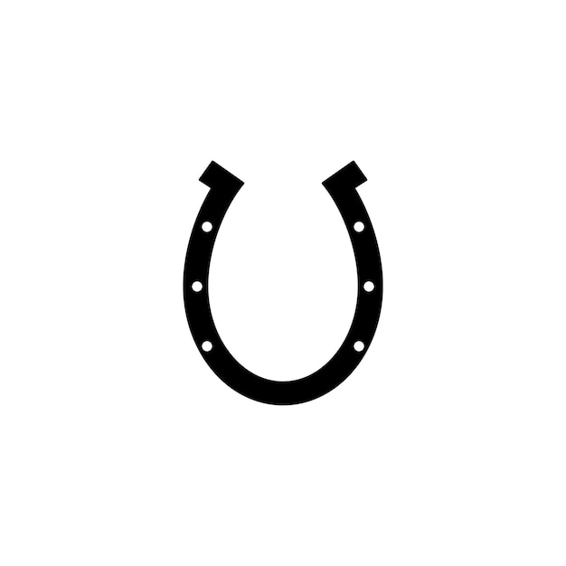 Horseshoe simple icon design template vector