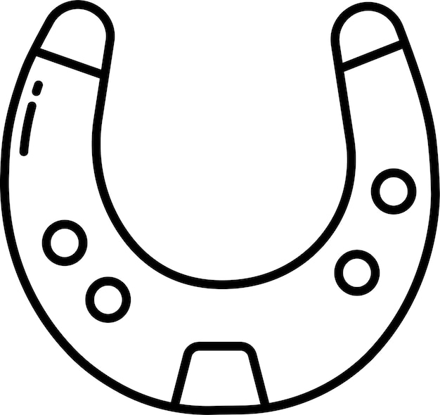 Vector horseshoesolid contour vector illustratie