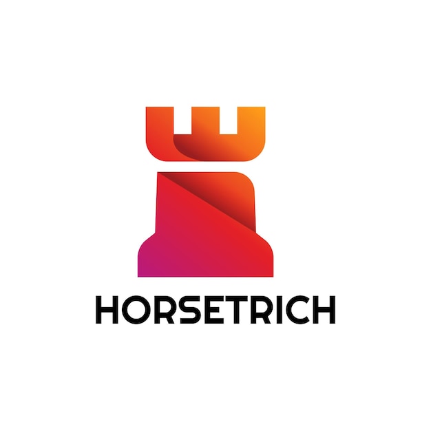 Vector horsetrich logo gradient