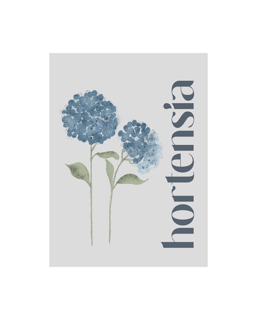 Vector hortensia kaart kunst illustratie