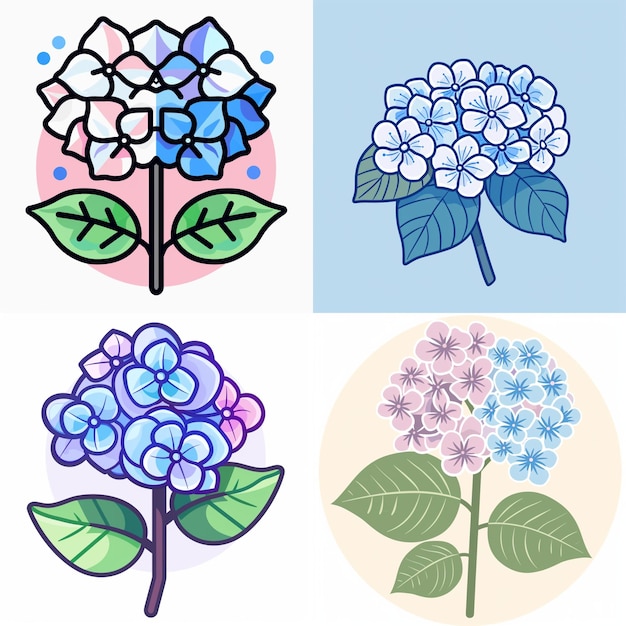 Vector hortensia's