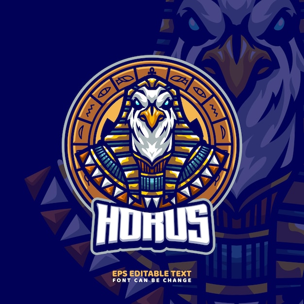 Vector horus egyptian god mascot logo template