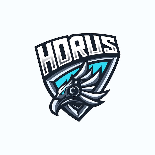 Horus esport gaming mascotte logo sjabloon.