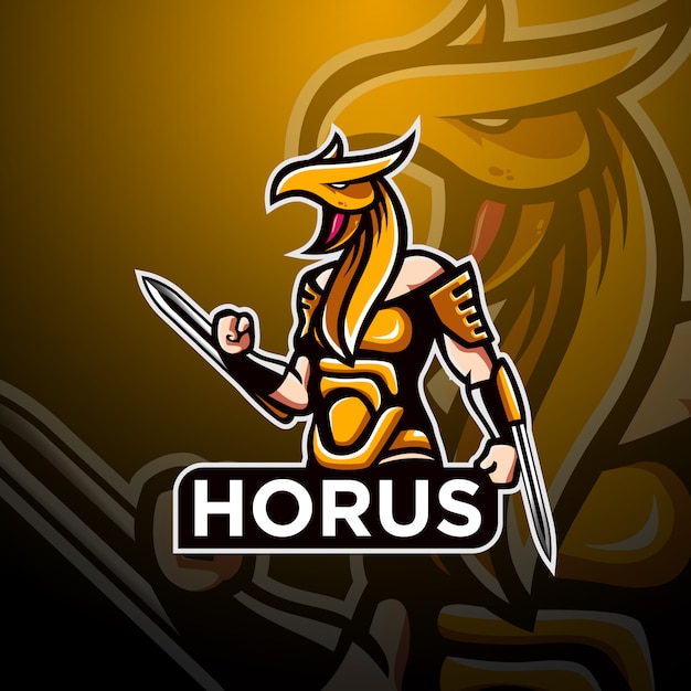 Horus esport logo gaming sjabloon