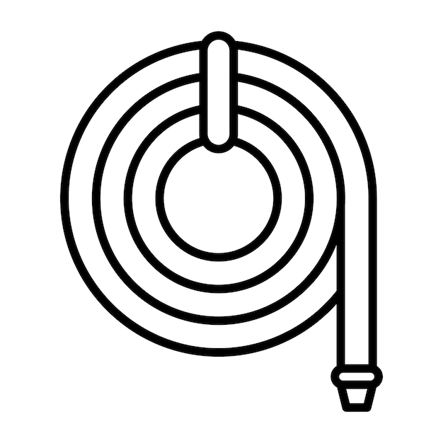 Vector hose line illustration