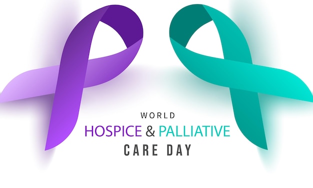 Hospice and palliative care day background banner card poster template Vector illustration