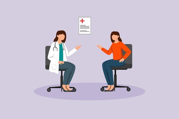 Hospital activity concept Colored flat vector illustration isolated