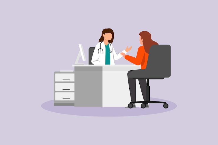 Vector hospital activity concept colored flat vector illustration isolated