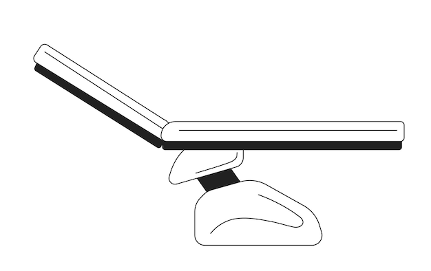 Больничная кровать монохромный плоский векторный объект Регулируемая электрическая мебель Редактируемая черно-белая тонкая линейная икона Простая иллюстрация мультфильма для веб-графического дизайна