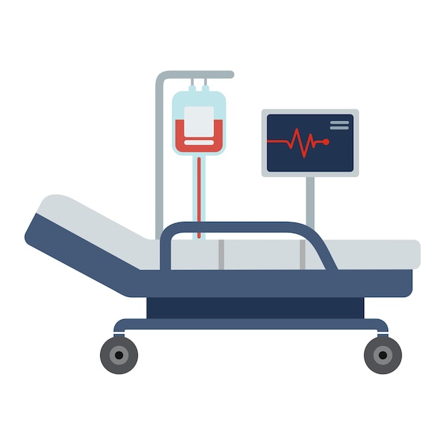 Vector hospital bed vector icon1