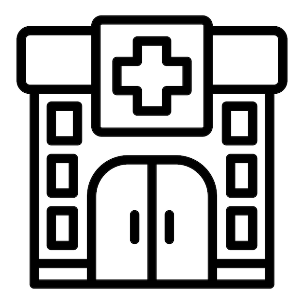 Hospital building icon outline vector Medicine patient