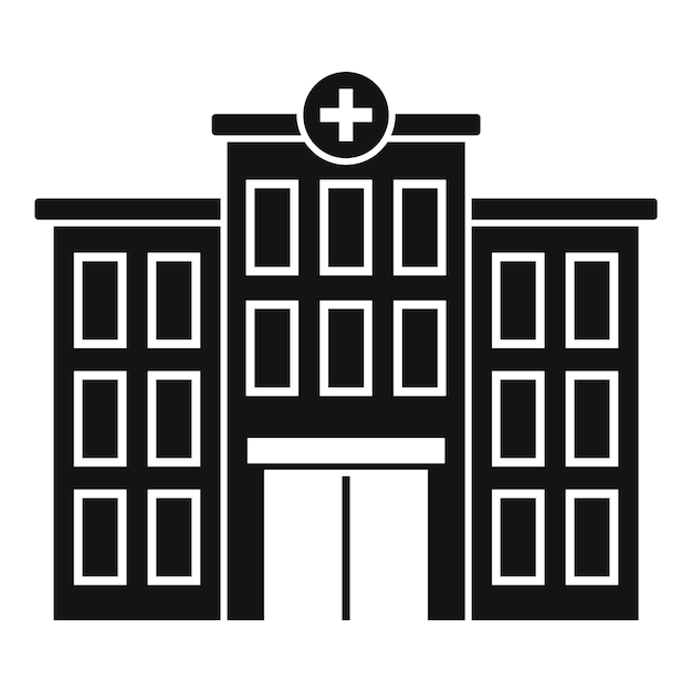 Hospital building icon Simple illustration of hospital building vector icon for web design isolated on white background