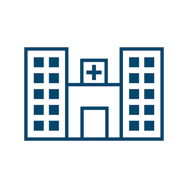 Шаблон проектирования векторной иконки больницы