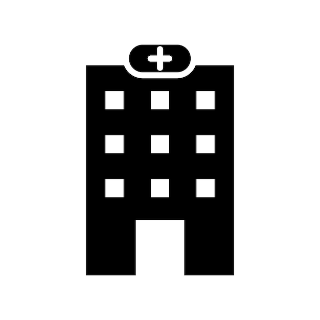 Hospital building icon vector logo