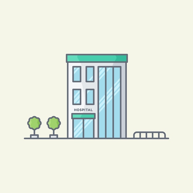 Hospital building vector illustration