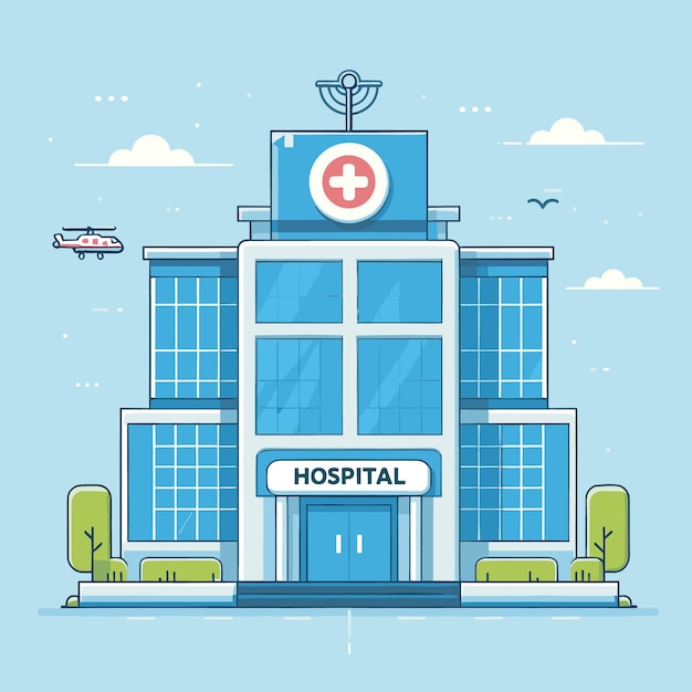 Vector hospital building vector medical care institute generated ai