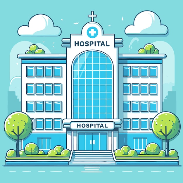 Vector hospital building vector medical care institute generated ai