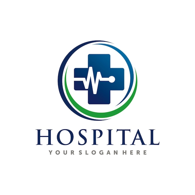 Vector hospital and clinic care logo vector