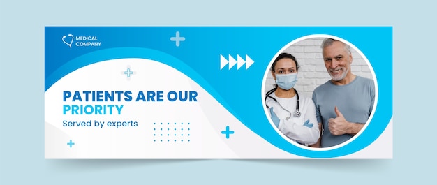 Vector hospital healthcare service  facebook cover