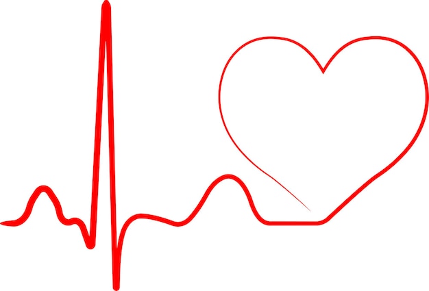 Hospital heart logo pulse heart beat icon healthy lifestyle sport