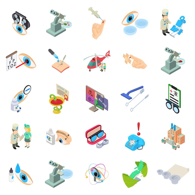 Vector hospital icon set