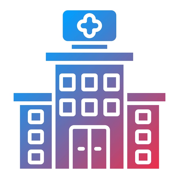 Immagine vettoriale dell'icona dell'ospedale può essere utilizzata per il controllo sanitario