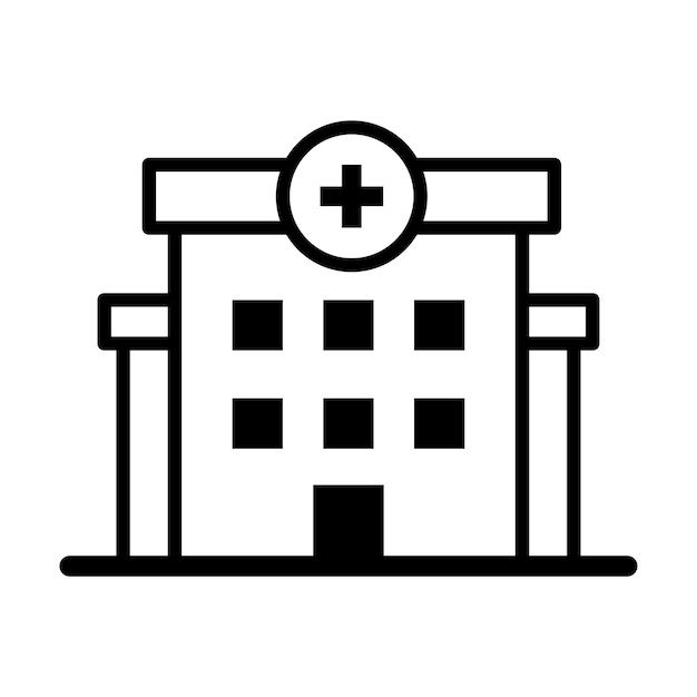 Hospital icon vector on trendy design