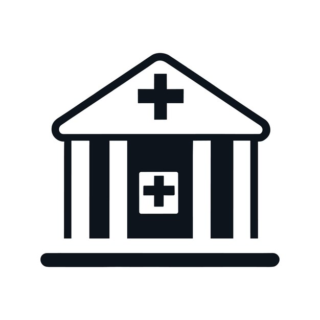 Vector hospital icon vector