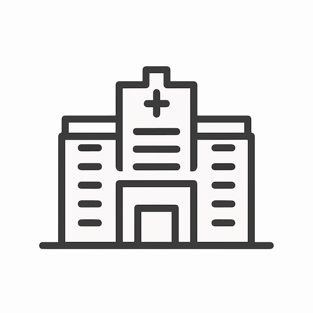 Vector hospital icon on a white background illustration