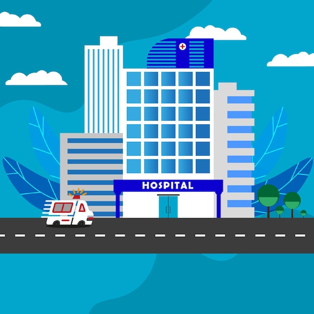 Vector hospital illastration art