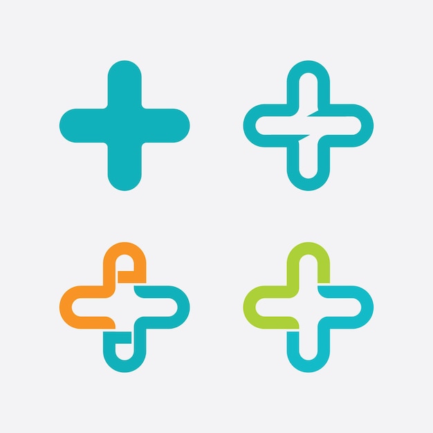 Hospital logo and health care icon symbols template icons app