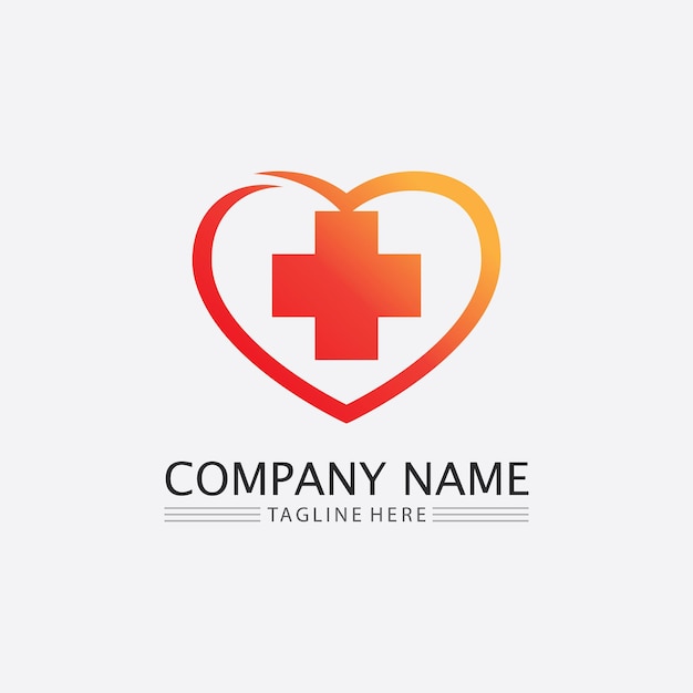 Hospital logo and health care icon symbols template icons app