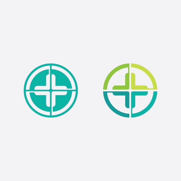 病院のロゴとヘルスケアのアイコンシンボルテンプレートアイコンアプリ