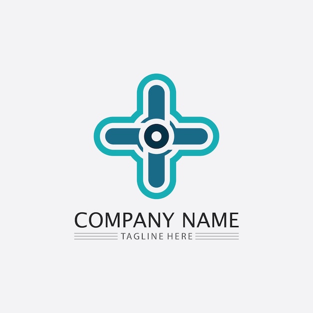 Hospital logo and health care icon symbols template icons app